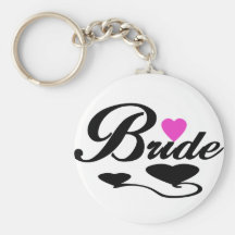 Hearts Bride T-shirts and Gifts Key Chain