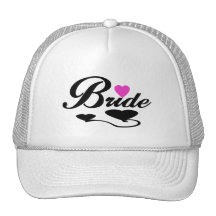 Hearts Bride T-shirts and Gifts Trucker Hats