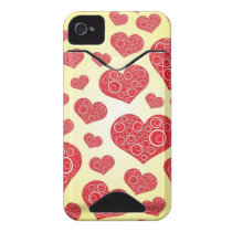 Hearts Iphone 4 Id Case