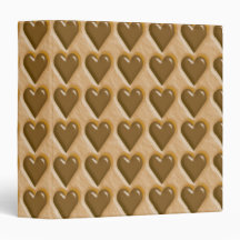 Hearts - Chocolate Peanut Butter 3 Ring Binder