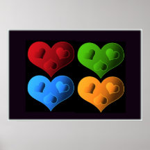 Hearts Collage-VII Print