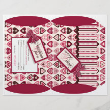 Hearts Confection Puff Box Template Custom Flyer