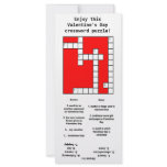 Hearts Crossword Puzzle Kids Valentines Day Cards rack cards