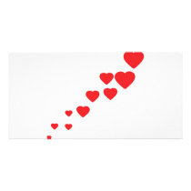hearts flying to heaven icon photo card template