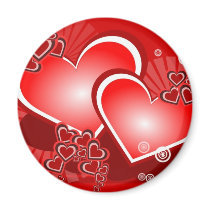 Hearts for Love Refrigerator Magnet