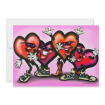 Hearts Gang Card Invitations