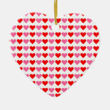 Hearts,Hearts,Hearts Ornament