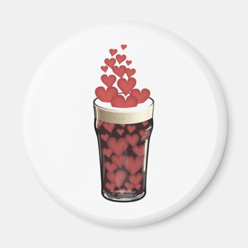 Hearts In A Beer Magnet