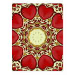 Hearts kaleidoscope post cards