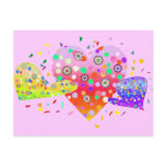 Hearts (love, amour, 爱)  A1 postcards