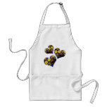 Hearts of Blue and Yellow Buttons Apron