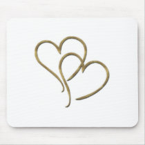 Hearts of gold mousepad