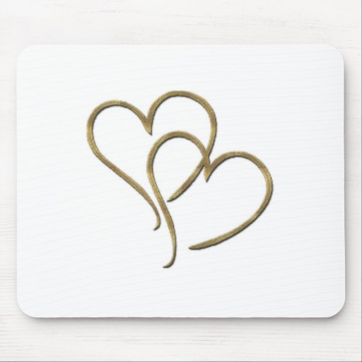 Hearts of gold mousepad