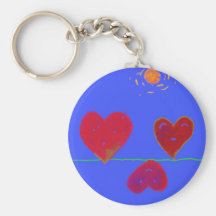 Hearts on the Line Keychain