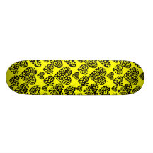 Hearts on Yellow Skate Boards