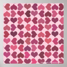 Hearts Pattern Posters