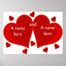 Hearts Poster to Customize