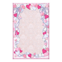 Hearts & Ribbon Romance Stationery Paper