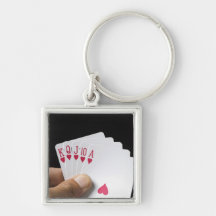 Hearts Royal Flush (2) Keychain