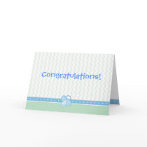 Hearts/Ruffles/Pacifier Congratulations Greeting Cards