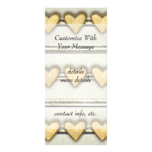 Hearts, Satin and Ribbon Full Color Rack Card