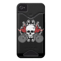 Hearts Skull Guitars Music iPhone 4 Case