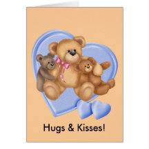 Hearts Teddy Bear Love Cards