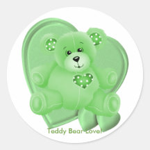 Hearts Teddy Bear Love Stickers