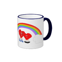 Hearts Under the Rainbow Mugs