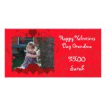 Hearts Valentine Photocard Personalized Photo Card
