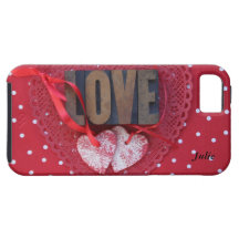 hearts with love and polka dots iPhone Vibe case iPhone 5 Case