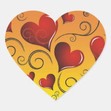 Heartswirls Heart Sticker