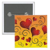 Heartswirls Pinback Buttons