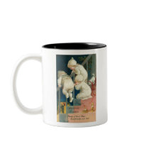 Hearty Christmas Wishes Kid's Peeking Card Coffee Mugs