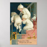 Hearty Christmas Wishes Kid's Peeking Card posters