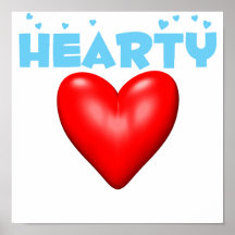 Hearty Heart with Blue Letters Posters