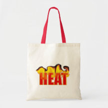 Heat Logo With Burning Flames Crafts & Shopping Bags