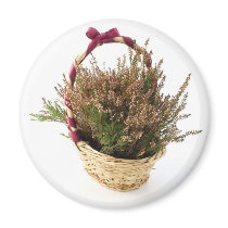 Heather In Basket Fridge Magnet