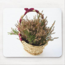 Heather In Basket Mouse Pads