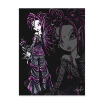 "Heather"  Pink Valentine's Day Flower Fairy Postc Postcard