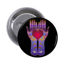 Heaven Hands Dark Button