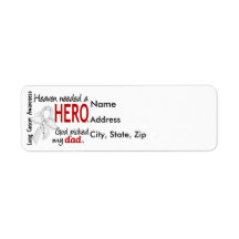 Heaven Needed a Hero Dad Lung Cancer Labels