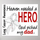Heaven Needed a Hero Dad Lung Cancer Posters