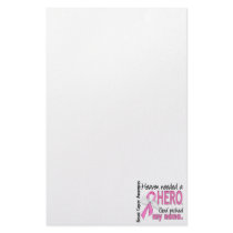 Heaven Needed A Hero Nana Breast Cancer Customized Stationery