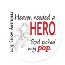Heaven Needed A Hero Pop Lung Cancer Sticker