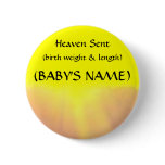 Heaven Sent - Birth Announcement button
