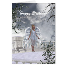 Heavenly Angel Unicorn Scene Card