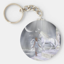 Heavenly Angel Unicorn Scene Key Chain