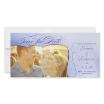 Heavenly Blue & Lavender Photo Save the Date