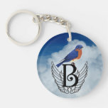 Heavenly BlueBirds Acrylic Key Chain